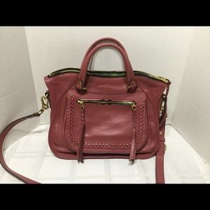Or ya NY pink mauve Handbag braided Sarah Oryany